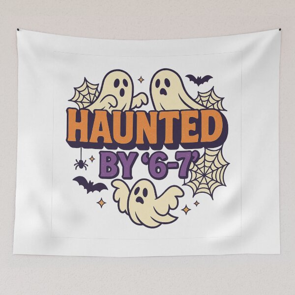 Item preview, Haunted By ‘6-7’ – Retro Halloween Typography Design designed and sold by DailyDrivesct.