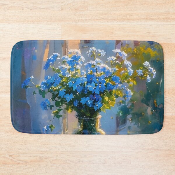 Item preview, Blue Blossoms at Sunrise Window designed and sold by Asmat-Artist.