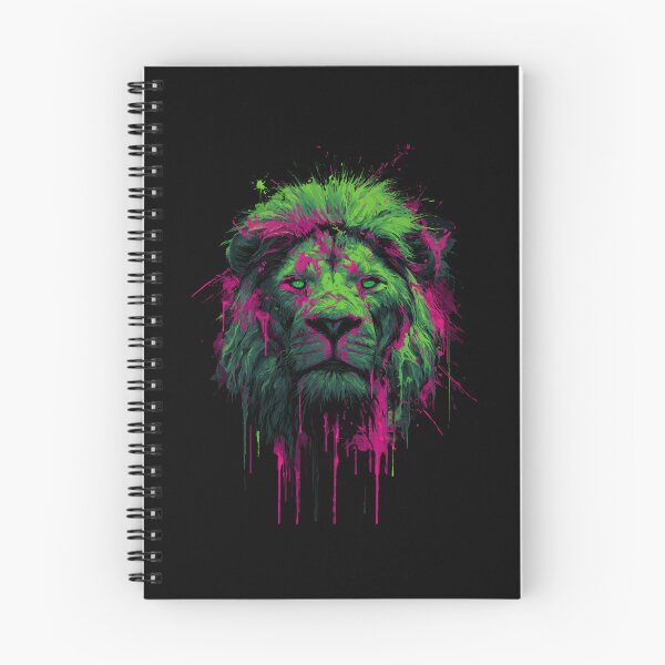 Item preview, Graffiti Lion – Neon Street Art Animal Portrait Illustration designed and sold by Meiersbeste.