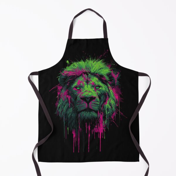 Item preview, Graffiti Lion – Neon Street Art Animal Portrait Illustration designed and sold by Meiersbeste.