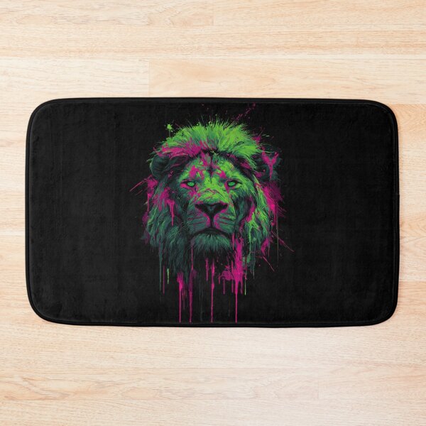Item preview, Graffiti Lion – Neon Street Art Animal Portrait Illustration designed and sold by Meiersbeste.