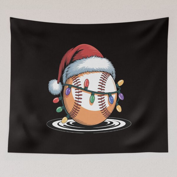 Artikelvorschau, Baseball Santa Weihnachtsbeleuchtung Baseball Ball Lustig Weihnachten entworfen und verkauft von VladoZork.