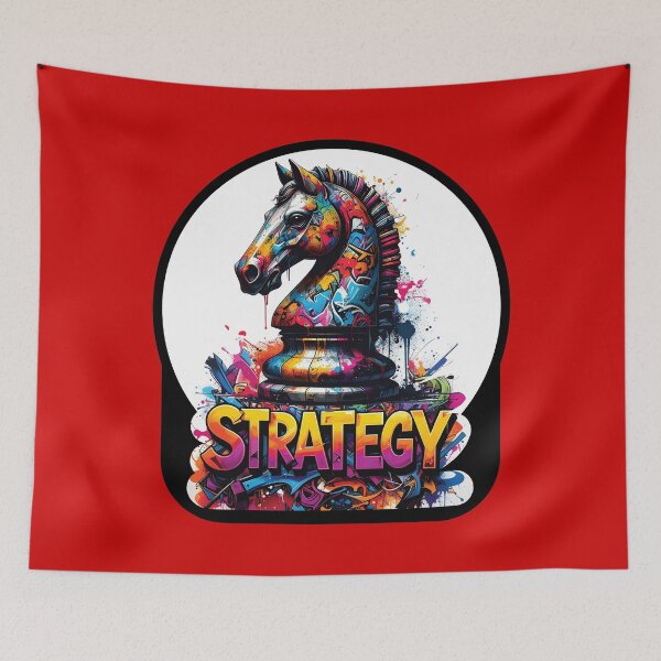 Item preview, Strategy in Color | Graffiti Knight Chess Design designed and sold by bubuknows.