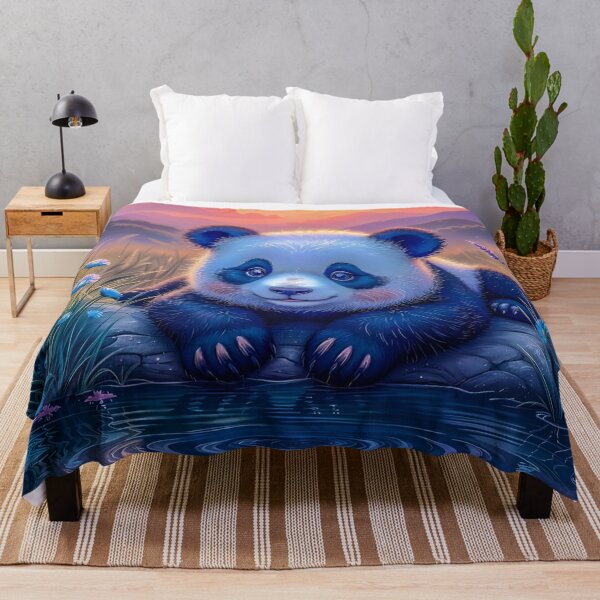 Item preview, Cute Panda at Sunset Lake designed and sold by Asmat-Artist.