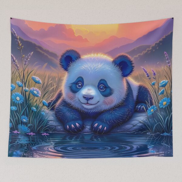 Item preview, Cute Panda at Sunset Lake designed and sold by Asmat-Artist.