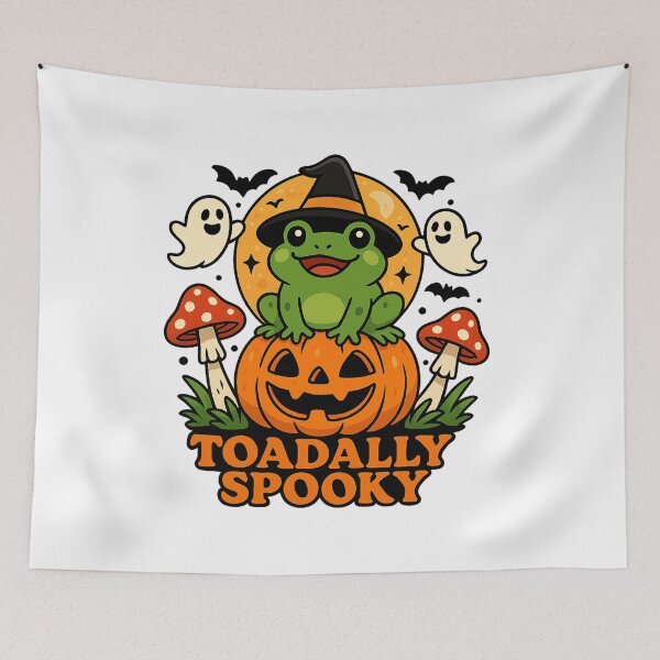 Item preview, Toadally Spooky Frog Halloween Design – Cute Witch Frog on Pumpkin designed and sold by DailyDrivesct.