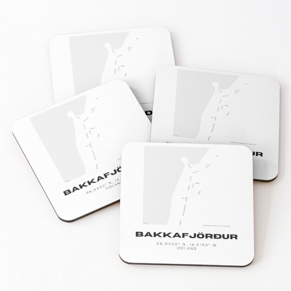 Item preview, Bakkafjörður Iceland Map - Remote Northeast Fishing Village Design designed and sold by RM-Journey.