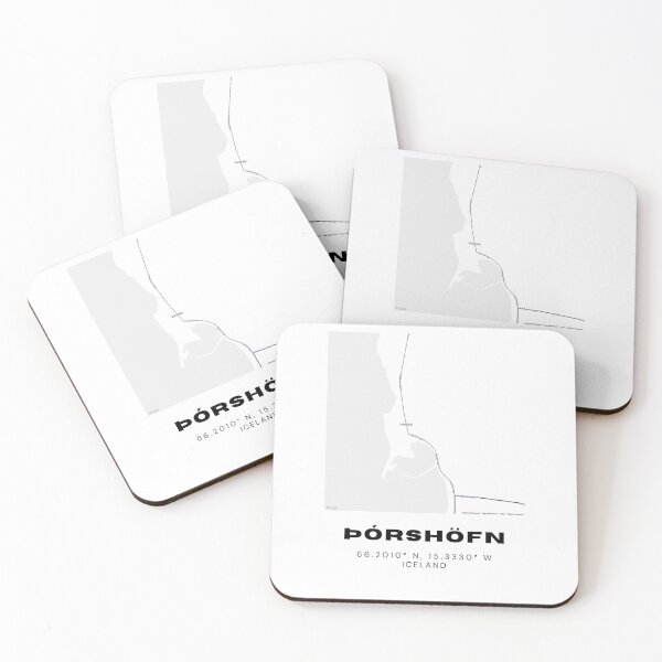 Item preview, Þórshöfn (Thorshofn) Iceland Map - Langanes Peninsula Harbour Town Design designed and sold by RM-Journey.