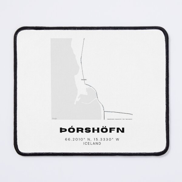 Item preview, Þórshöfn (Thorshofn) Iceland Map - Langanes Peninsula Harbour Town Design designed and sold by RM-Journey.
