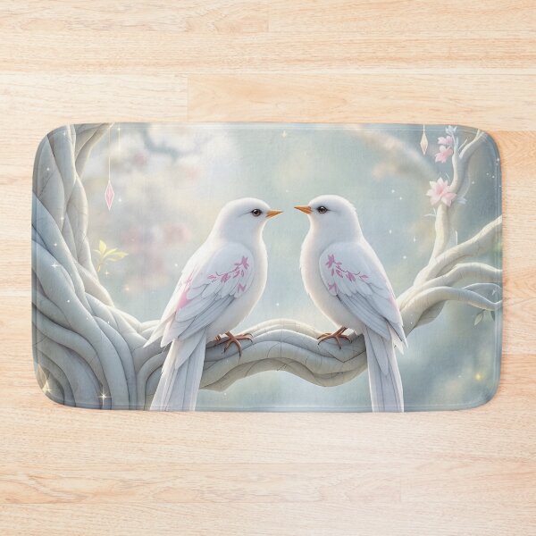 Item preview, Lovebirds in a Magical Blossom Forest designed and sold by Asmat-Artist.