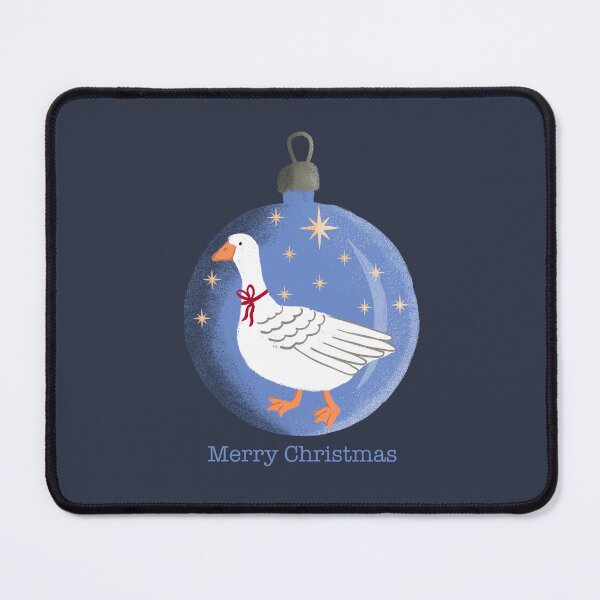 Item preview, Christmas goose with bow  in blue bauble  designed and sold by FrancesPoff.