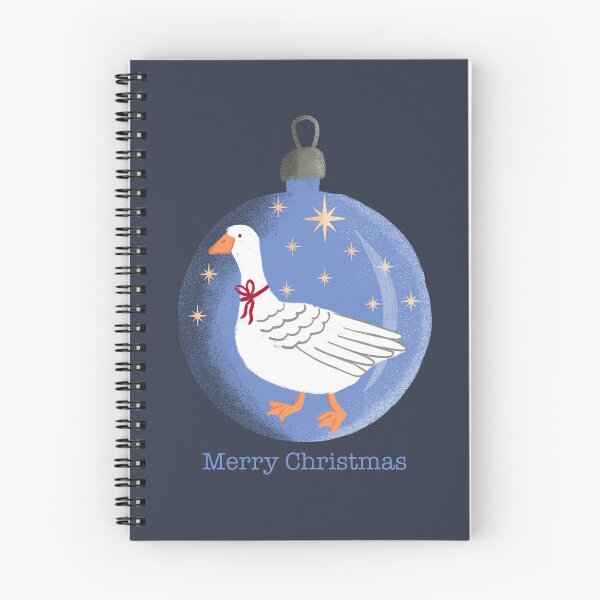 Item preview, Christmas goose with bow  in blue bauble  designed and sold by FrancesPoff.