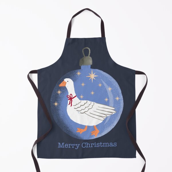 Item preview, Christmas goose with bow in blue bauble designed and sold by FrancesPoff.