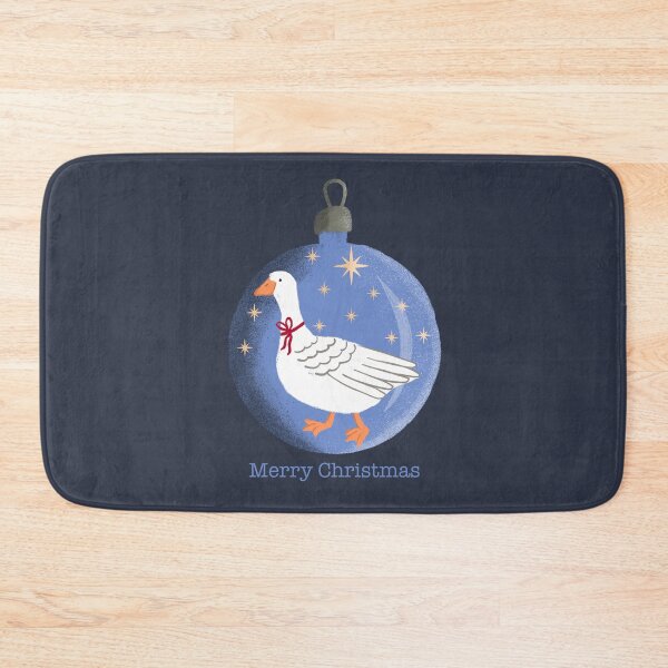Item preview, Christmas goose with bow  in blue bauble  designed and sold by FrancesPoff.