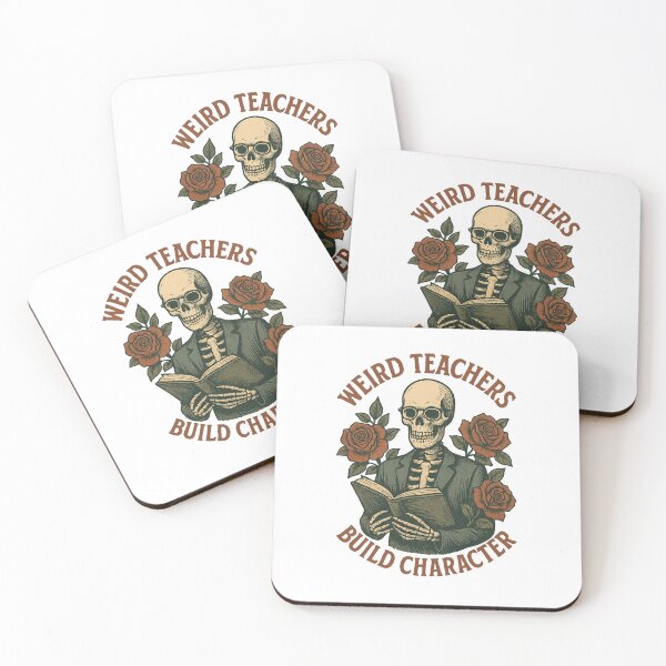 Item preview, Weird Teachers Build Character – Vintage Skeleton Teacher with Roses designed and sold by DailyDrivesct.