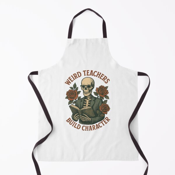 Item preview, Weird Teachers Build Character – Vintage Skeleton Teacher with Roses designed and sold by DailyDrivesct.