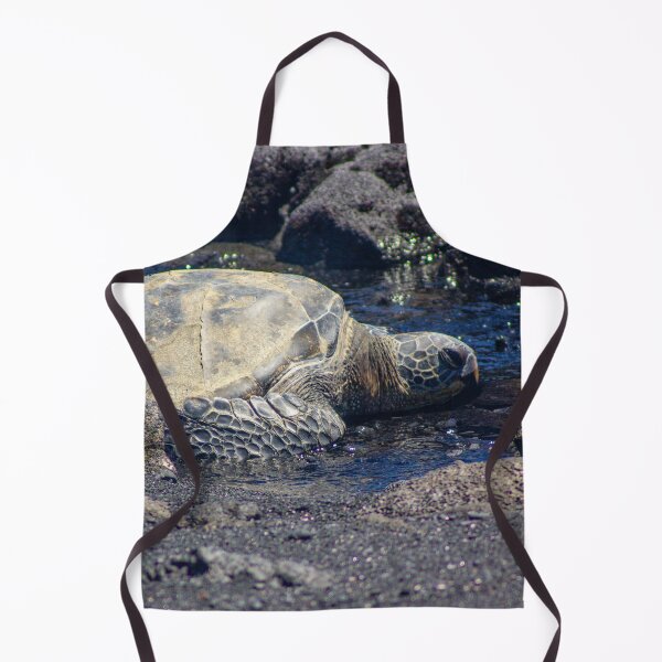 Item preview, Hawaiian Honu – Green Sea Turtle on Black Sand Beach designed and sold by Seat2E.