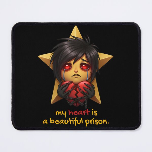 Item preview, Emo Star Boy "My heart is a beautiful prison" | Sad Gothic Heartbreak Art designed and sold by EnigmaticGoth.