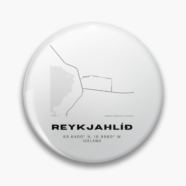 Item preview, Reykjahlíð Iceland Map - Lake Mývatn Volcanic Center Design designed and sold by RM-Journey.
