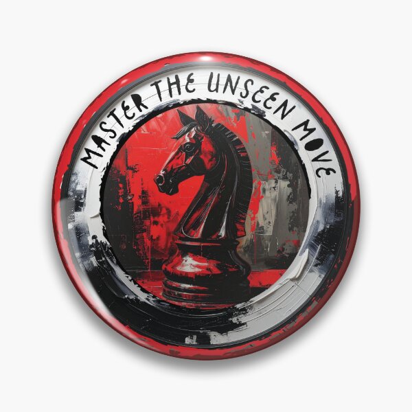 Item preview, Master the Unseen Move | Red & Black Knight Chess Design designed and sold by bubuknows.