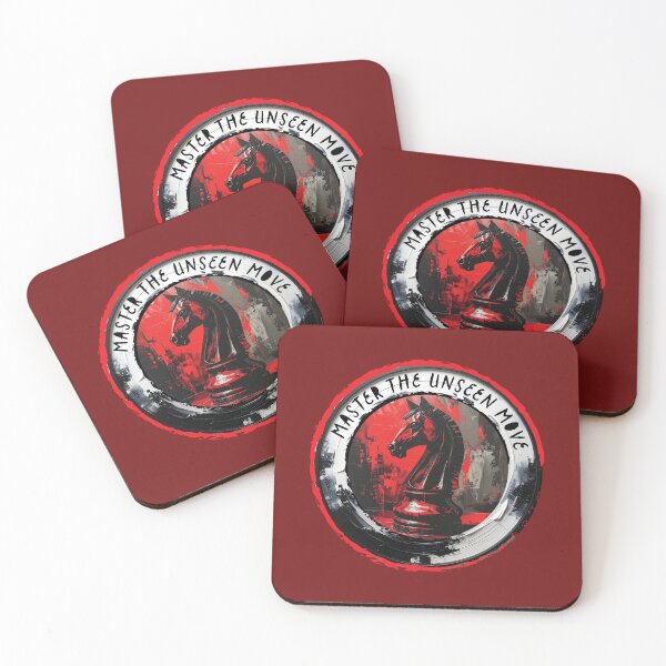 Item preview, Master the Unseen Move | Red & Black Knight Chess Design designed and sold by bubuknows.