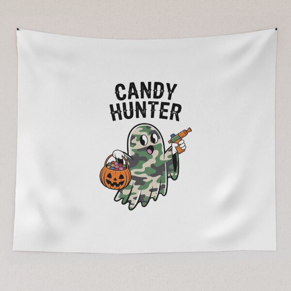 Item preview, Trick or Treat Tactics - Candy Hunter – Spooky Ghost Halloween Classic T-Shirt designed and sold by inkfluenceart.