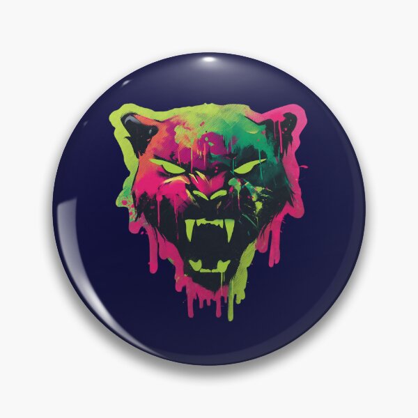 Item preview, Graffiti Panther – Neon Street Art Animal Portrait Illustration designed and sold by Meiersbeste.