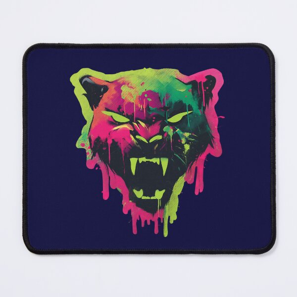 Item preview, Graffiti Panther – Neon Street Art Animal Portrait Illustration designed and sold by Meiersbeste.