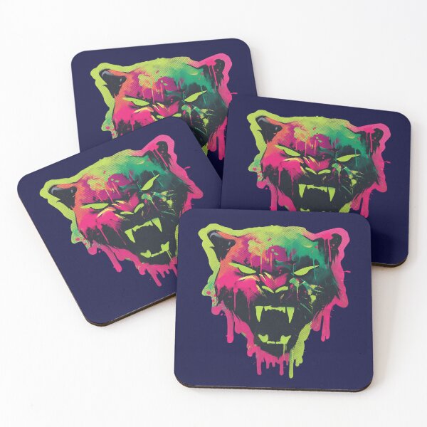 Item preview, Graffiti Panther – Neon Street Art Animal Portrait Illustration designed and sold by Meiersbeste.