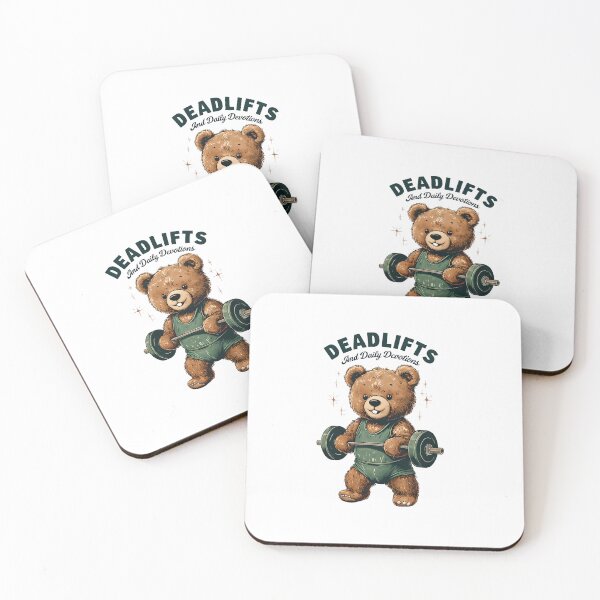 Item preview, Deadlifts and Daily Devotions | Cute Workout Bear Design | Funny Christian Gym Art for T-Shirts, Stickers, Mugs & Fitness Gifts designed and sold by WHDProduction45.