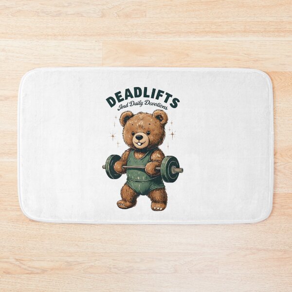 Item preview, Deadlifts and Daily Devotions | Cute Workout Bear Design | Funny Christian Gym Art for T-Shirts, Stickers, Mugs & Fitness Gifts designed and sold by WHDProduction45.