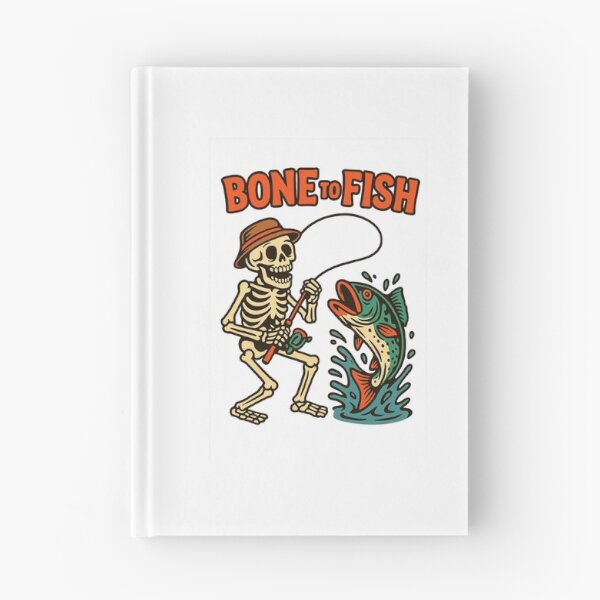Item preview, Bone to Fish – Funny Skeleton Fishing Design designed and sold by DailyDrivesct.