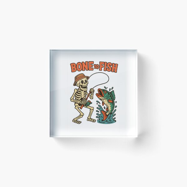 Item preview, Bone to Fish – Funny Skeleton Fishing Design designed and sold by DailyDrivesct.