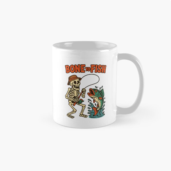 Item preview, Bone to Fish – Funny Skeleton Fishing Design designed and sold by DailyDrivesct.