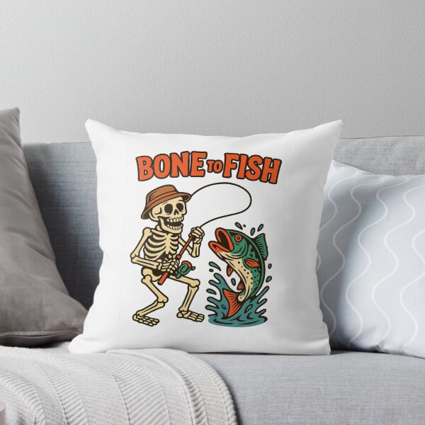Item preview, Bone to Fish – Funny Skeleton Fishing Design designed and sold by DailyDrivesct.