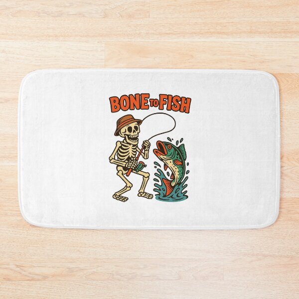 Item preview, Bone to Fish – Funny Skeleton Fishing Design designed and sold by DailyDrivesct.