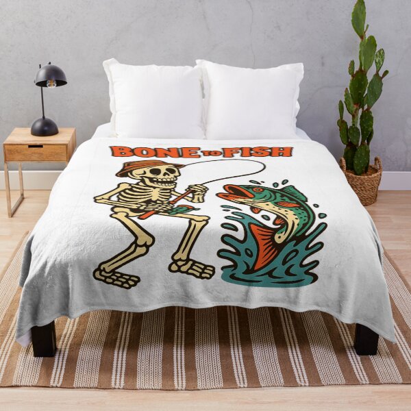 Item preview, Bone to Fish – Funny Skeleton Fishing Design designed and sold by DailyDrivesct.