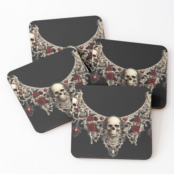 Item preview, Skull Collar – Gothic Halloween Statement Necklace designed and sold by Antik by Schulz.