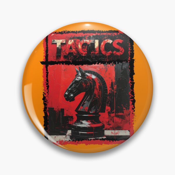 Item preview, TACTICS | Bold Red & Black Knight Chess Design designed and sold by bubuknows.