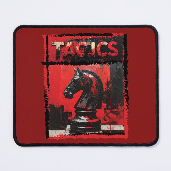 Item preview, TACTICS | Bold Red & Black Knight Chess Design designed and sold by bubuknows.