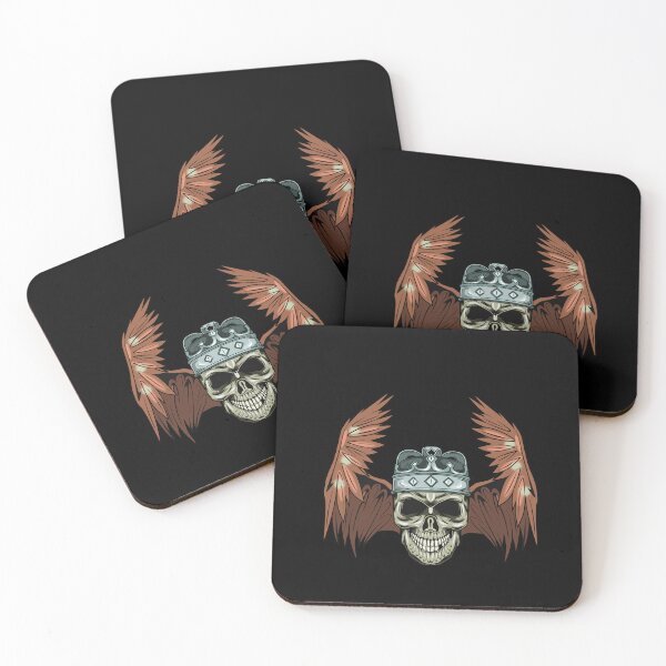 Item preview, Demon skull with wings and crown on Halloween designed and sold by Joncasmiart.