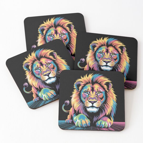 Item preview, Neon Lion of the Digital Age designed and sold by bsbd-action.