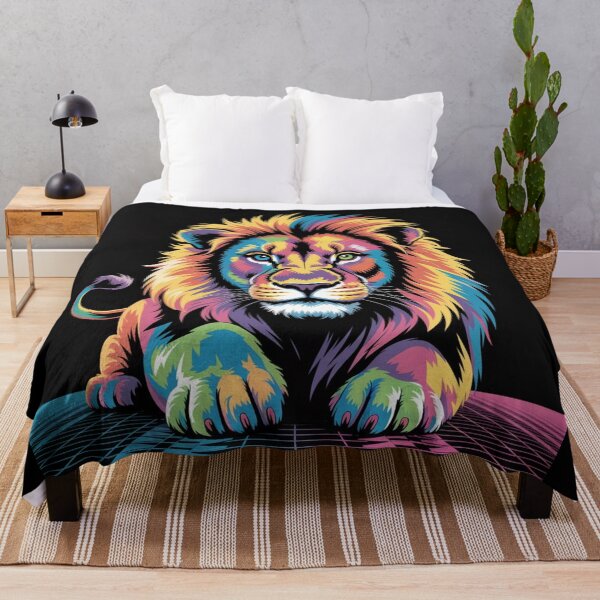 Item preview, Neon Lion of the Digital Age designed and sold by bsbd-action.