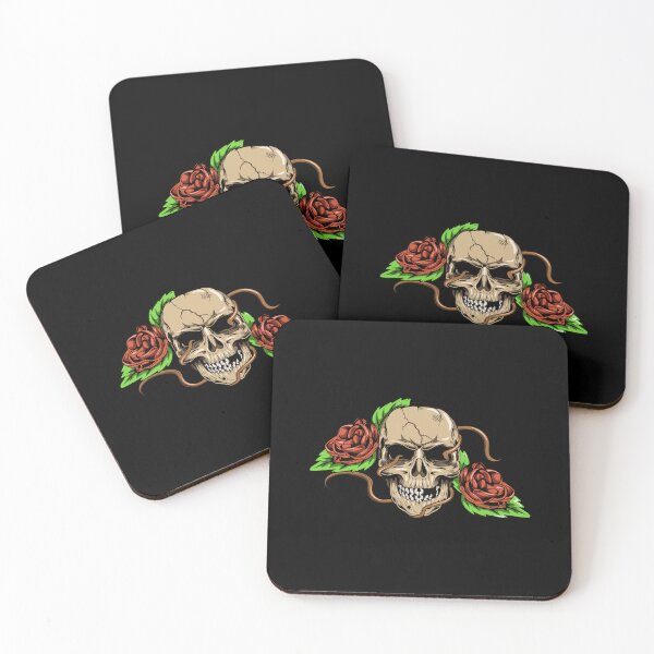 Item preview, Demon skull with roses on Halloween designed and sold by Joncasmiart.