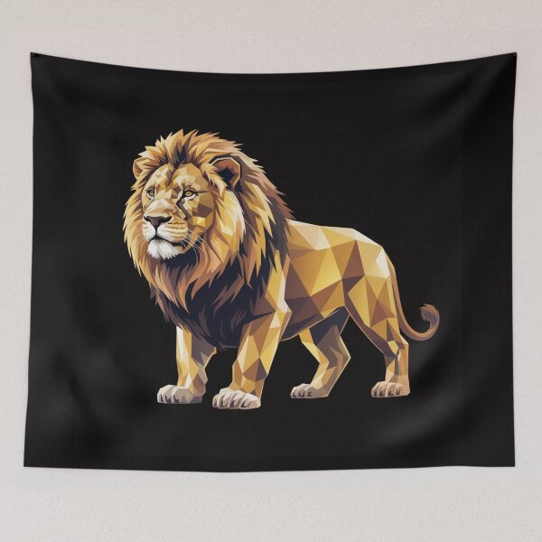Item preview, Golden Lion – Geometric Majesty designed and sold by bsbd-action.