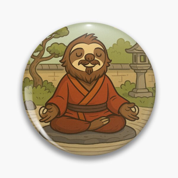Item preview, Zen Sloth Master in Zen Garden designed and sold by Ganzabara.