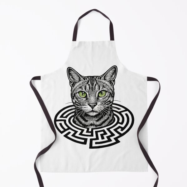 Item preview, Bengal Cat Optical Illusion — Black & White Hypno Maze with Green Eyes designed and sold by SeoulInkSoul.