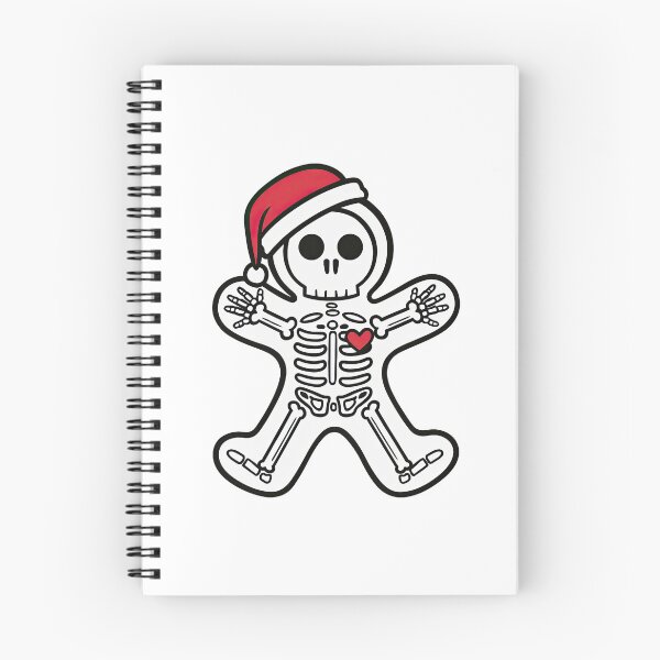 Item preview, Cute Skeleton Gingerbread Man with Santa Hat and Heart designed and sold by ArtfulWeave.