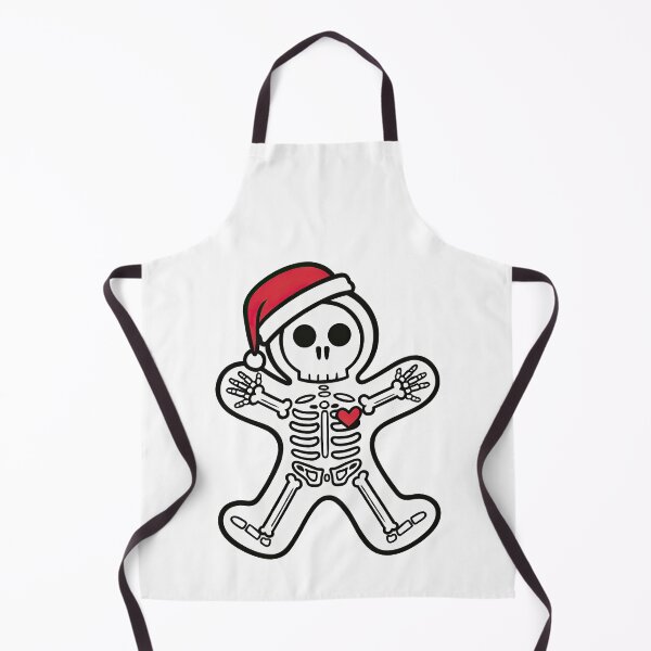 Item preview, Cute Skeleton Gingerbread Man with Santa Hat and Heart designed and sold by ArtfulWeave.