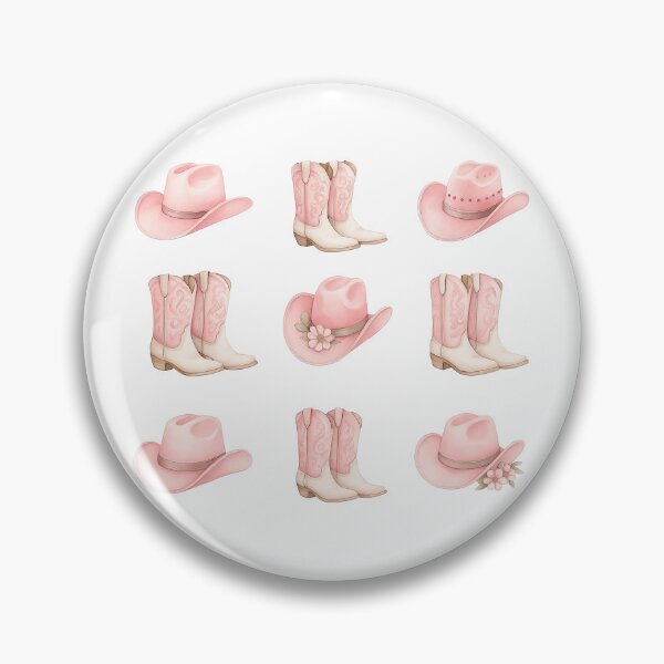 Item preview, Soft Pink Cowgirl Boots and Hats Western Aesthetic Pattern designed and sold by ArtfulWeave.
